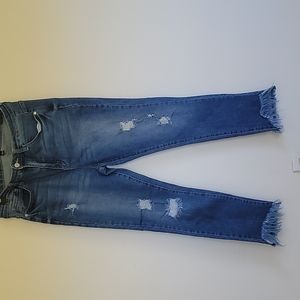 Judy Blue Distressed Ankle Skinny Fit Jeans size 13/31